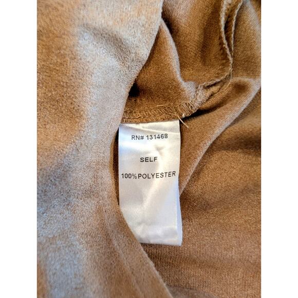 Interstyle Faux Suede Button Up Shirt Tan Western Style Size Large - Picture 5 of 5